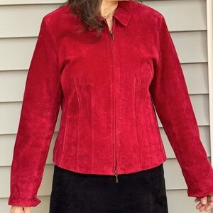 Coldwater Creek Red Suede Jacket